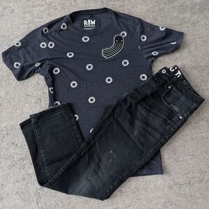 Lot 2mxT-shirt Medium + Jeans size 32 Gstar Raw For The Oceans Pharell Williams